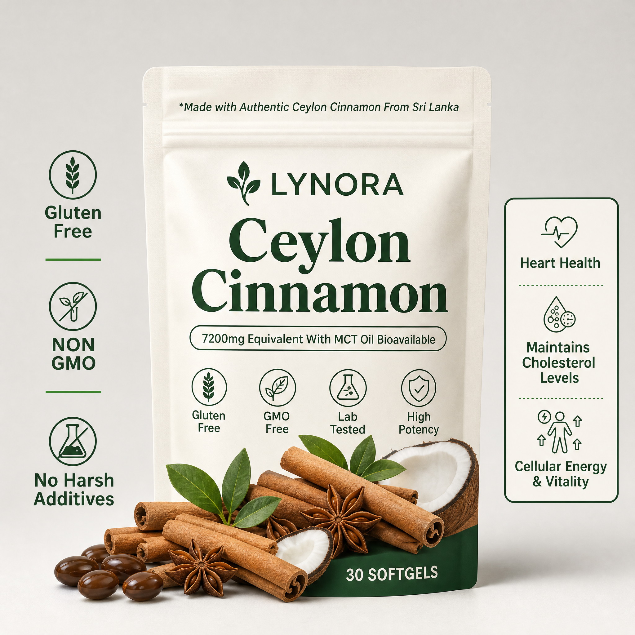 Lynora's Ceylon Cinnamon Softgels